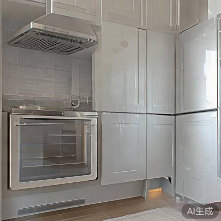 厨房角落置集成灶消毒柜