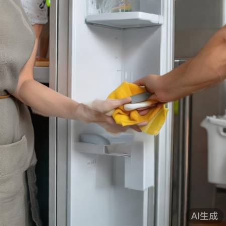 冰箱每月清理，温水和铲霜。