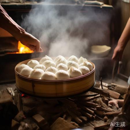 柴火蒸馒，幸福温馨