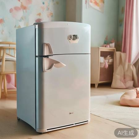 “XX品牌冰箱，安全可爱宝宝房