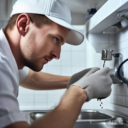 排水管堵塞,铁丝通渠。