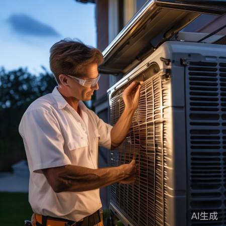 检查空调外机，紧固螺丝