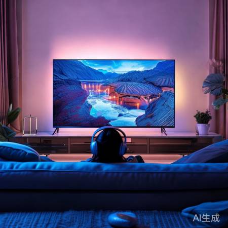 “2400流明电视,高清音效观