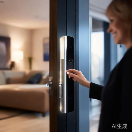 萤石指纹锁紧急求助通道交流ぁ智能指纹锁，一键登记，安全便捷生活新体验