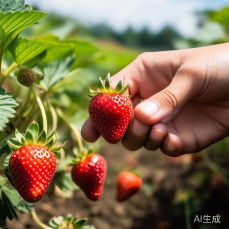 小心摘草莓,保鲜袋保存