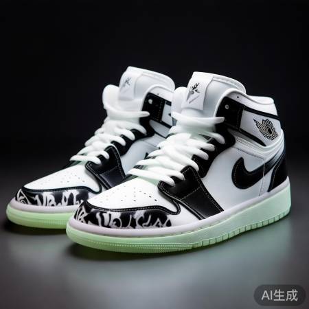 AJ1熊猫夜光版,易清洗,护夜