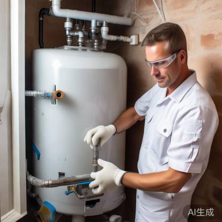 细心连接水管，密封防漏