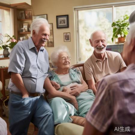 关爱养老院老人与护工